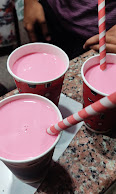 Rose milk being prepared