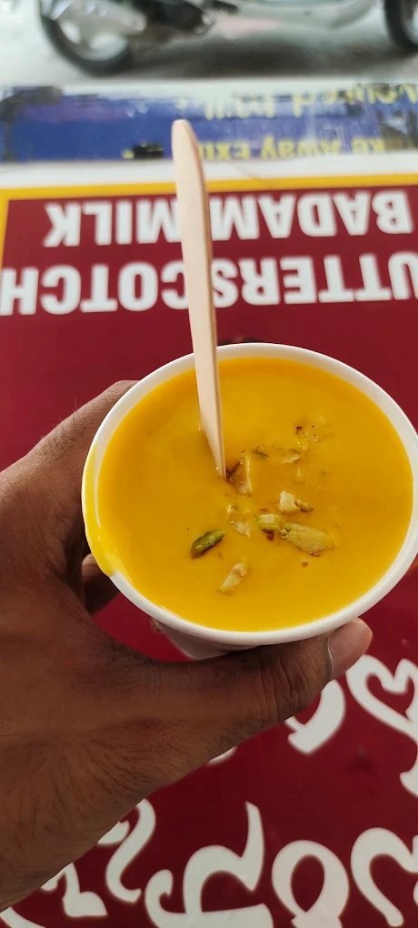 A glass of badam milk